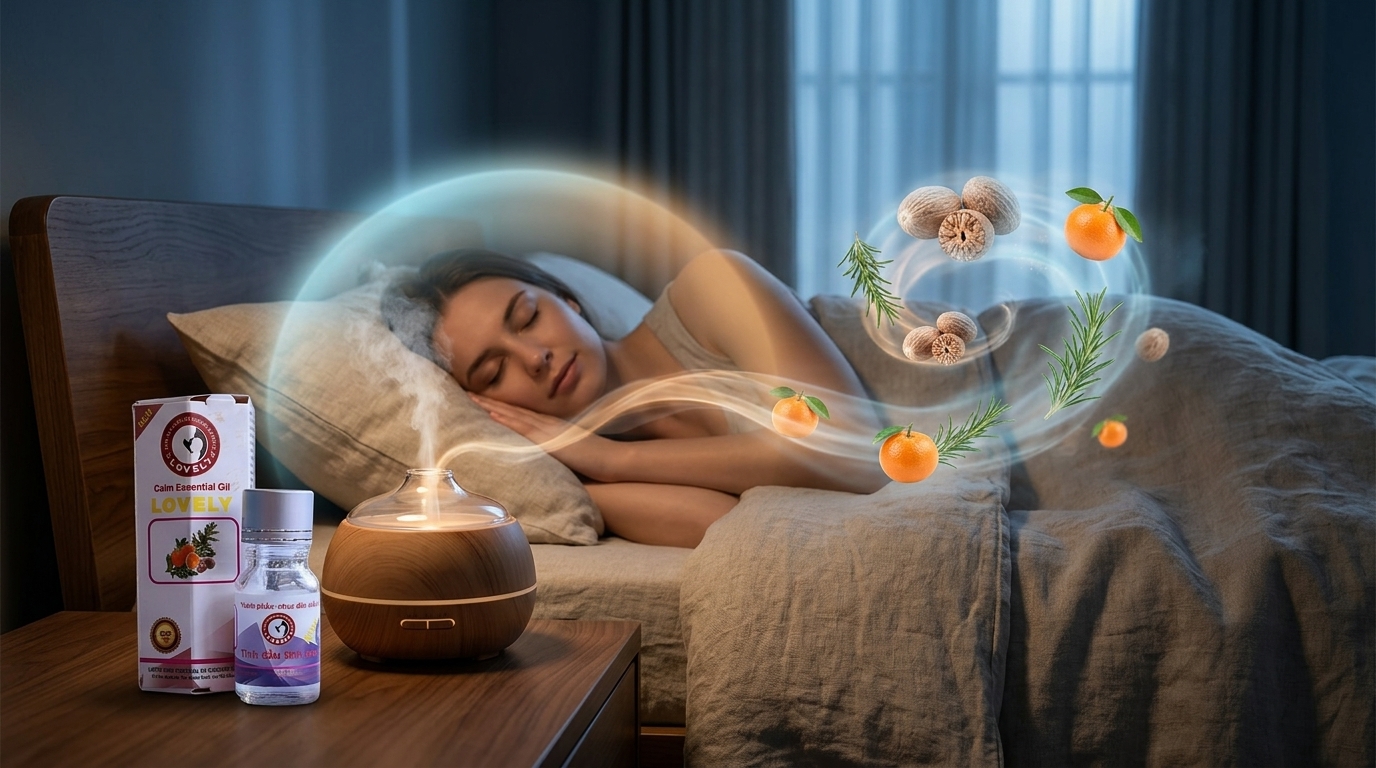 tinh dầu tĩnh tâm phối hương organic thiên nhiên nguyên chất
