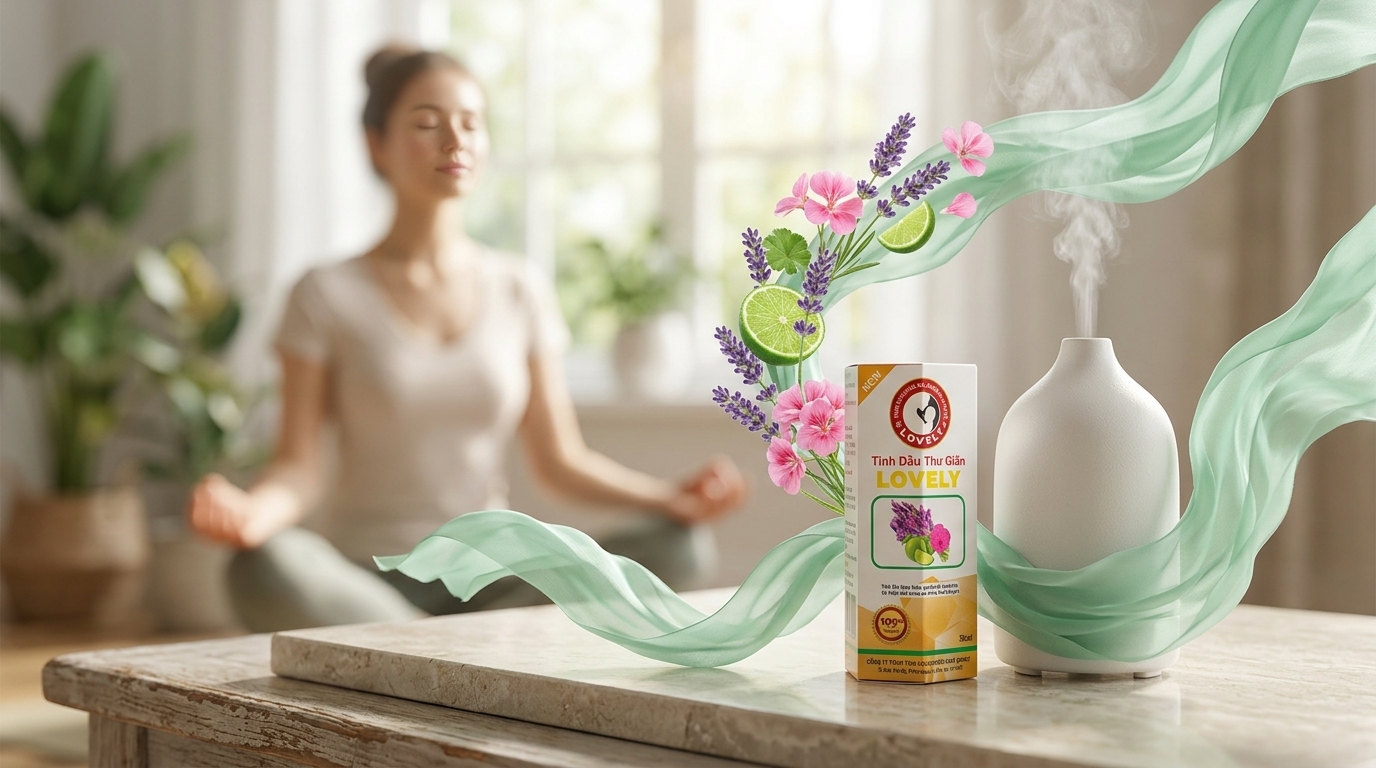 tinh dầu thư giãn Lovely chiết xuất từ thiên nhiên lành tính