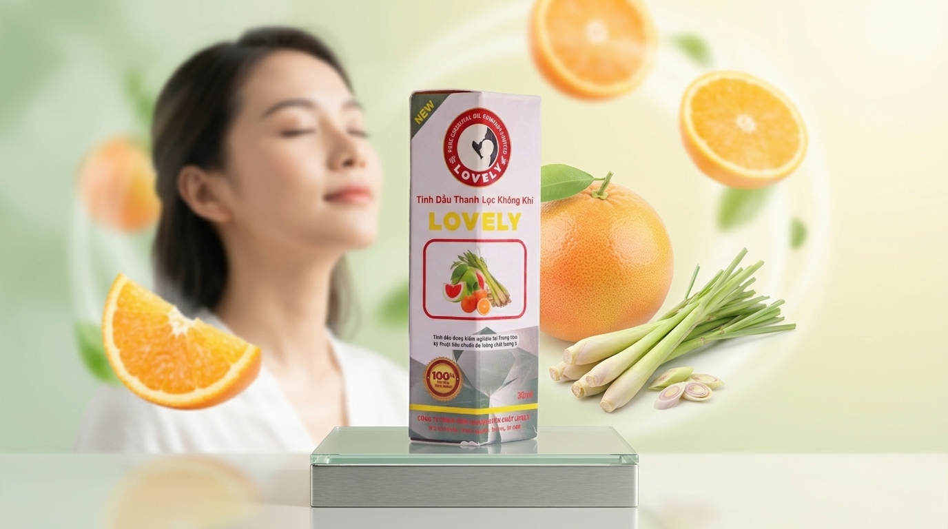 thiết bị khuếch tán tinh dầu thanh lọc không khí Lovely cao cấp