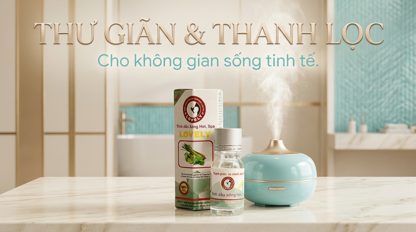 tinh dầu xông hơi chiết xuất thảo mộc hữu cơ tự nhiên nguyên chất Lovely