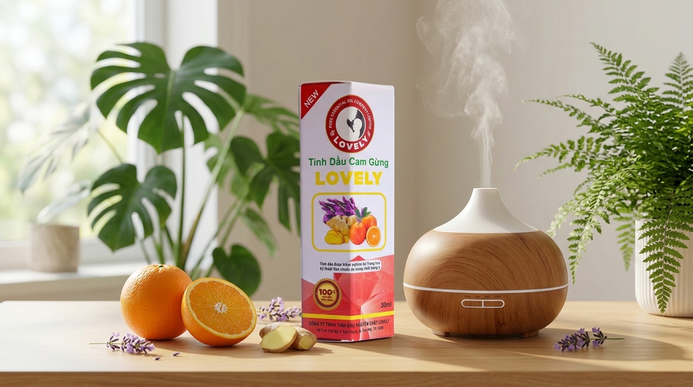 cách sử dụng tinh dầu cam gừng