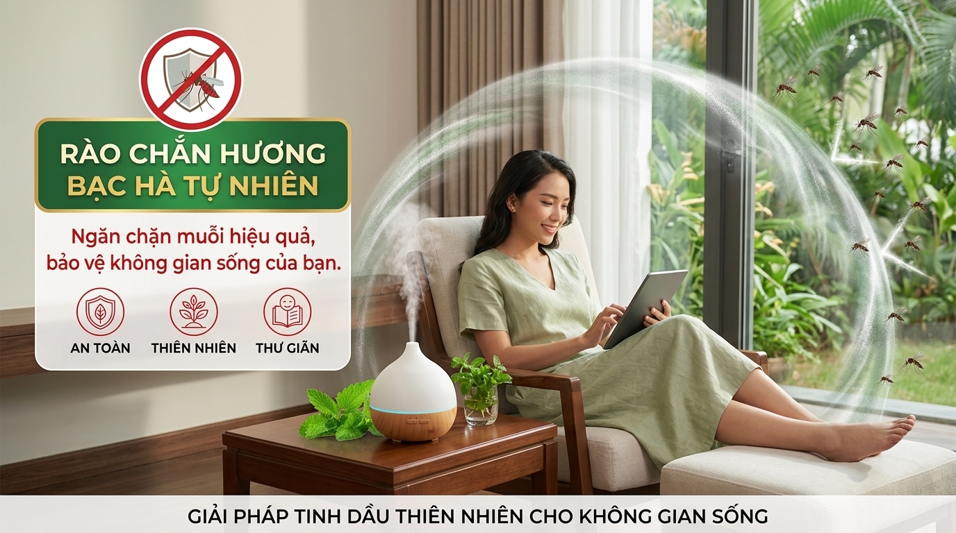 Cơ chế đuổi muỗi của tinh dầu bạc hà