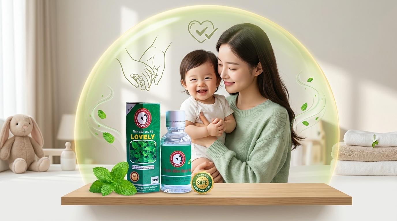 Sản phẩm tinh dầu bạc hà Lovely đuổi muỗi