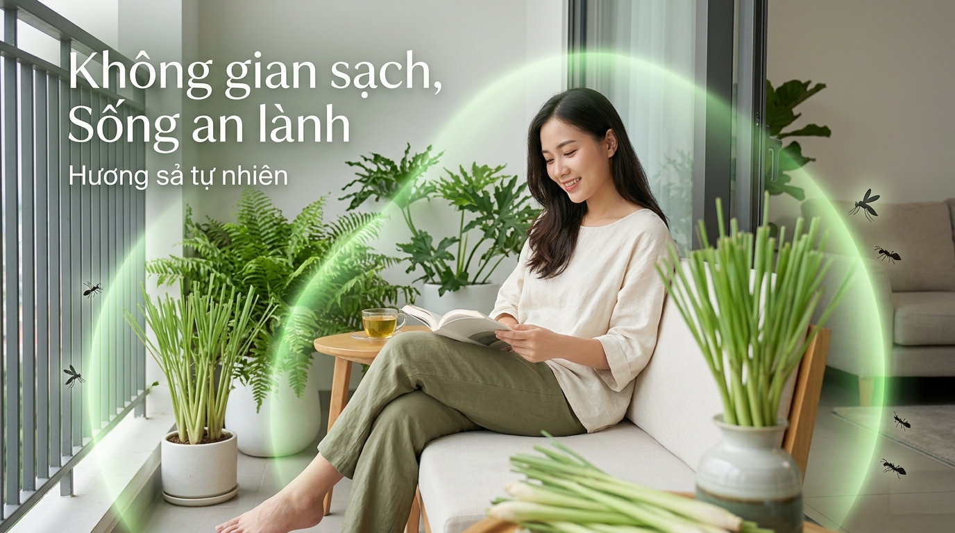 Công dụng đuổi muỗi của tinh dầu sả