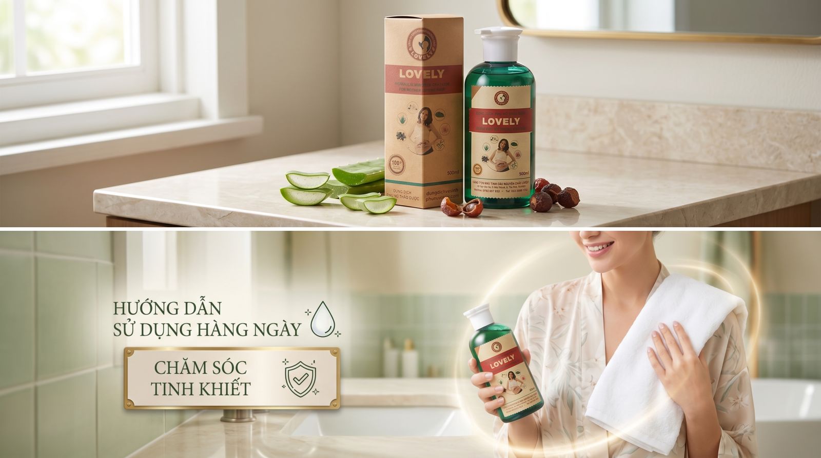 dung dịch vệ sinh thảo dược an toàn dịu nhẹ dành riêng cho phụ nữ mang thai