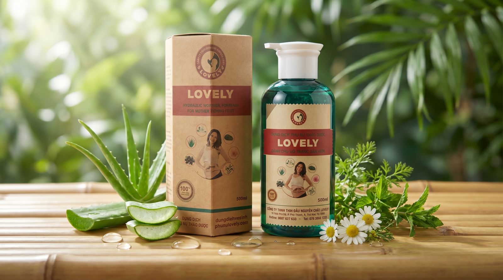 dung dịch vệ sinh thảo dược Lovely bảo vệ toàn diện sức khỏe phụ khoa hằng ngày