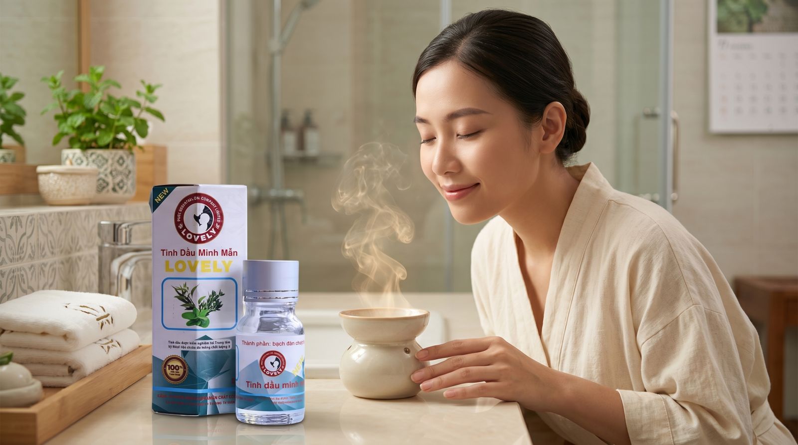 tinh dầu xông hơi chiết xuất thảo mộc hữu cơ tự nhiên nguyên chất Lovely