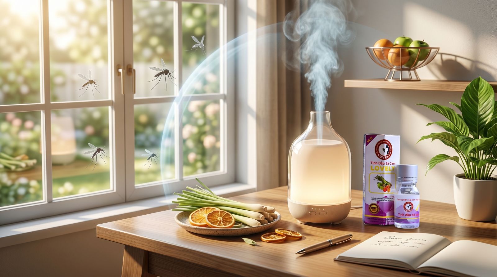 tinh dầu sả cam chiết xuất thực vật hữu cơ nguyên chất Lovely