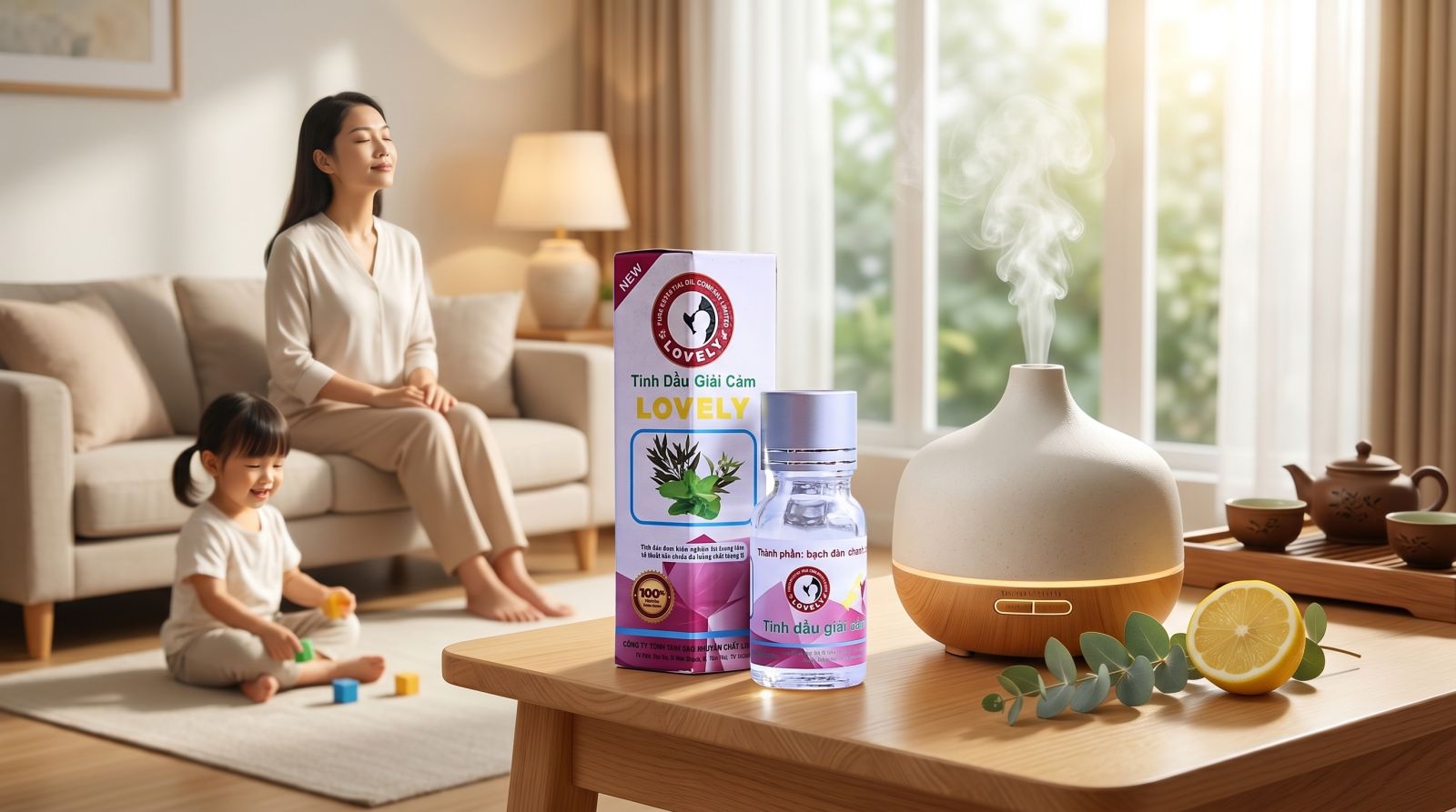 tinh dầu giải cảm chiết xuất từ thảo mộc hữu cơ thiên nhiên nguyên chất