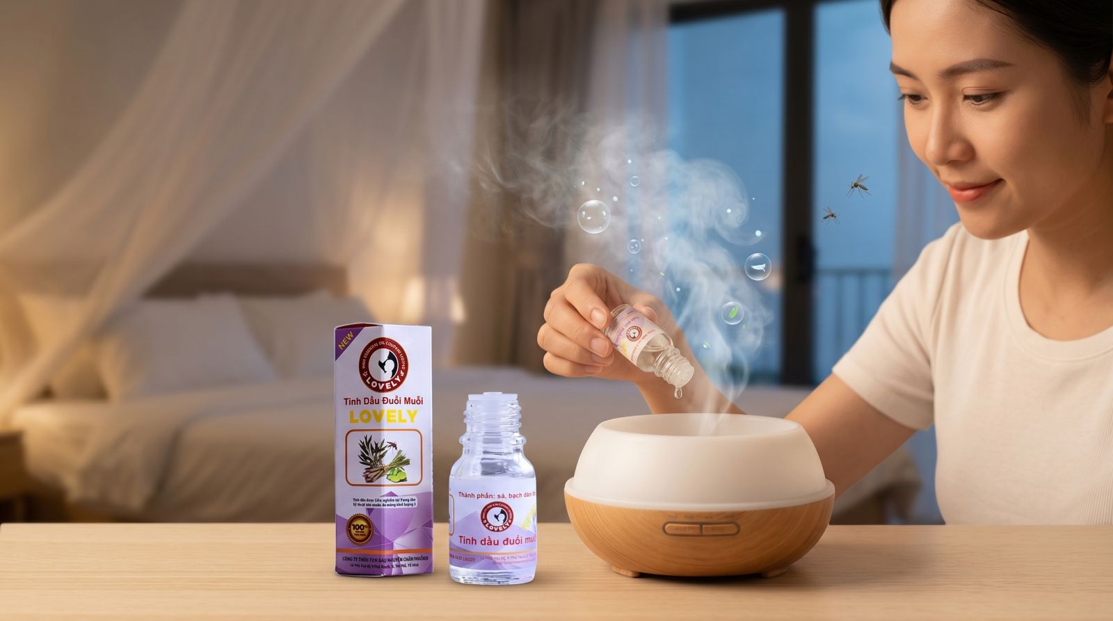 tinh dầu đuổi muỗi chiết xuất thảo mộc thiên nhiên nguyên chất