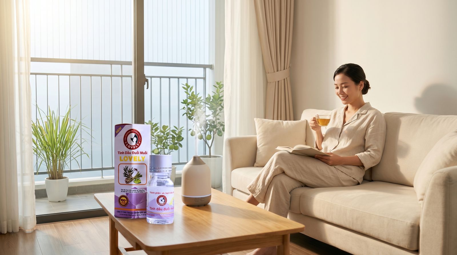 tinh dầu đuổi muỗi thương hiệu Lovely chính hãng cao cấp