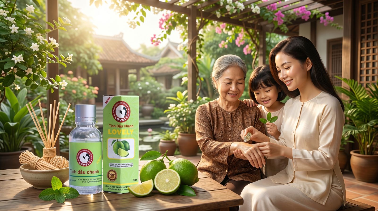 công dụng tinh dầu hương chanh