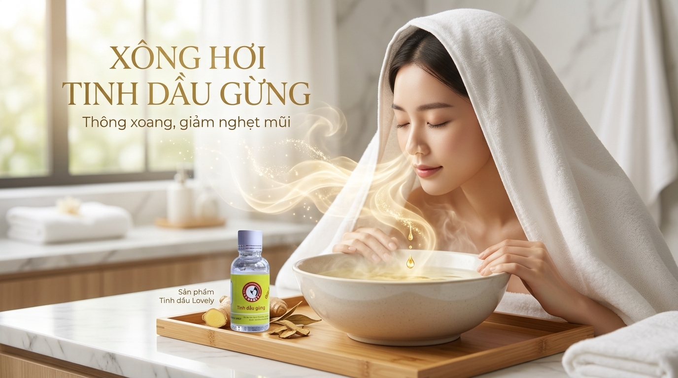 Cách điều trị viêm xoang bằng tinh dầu gừng