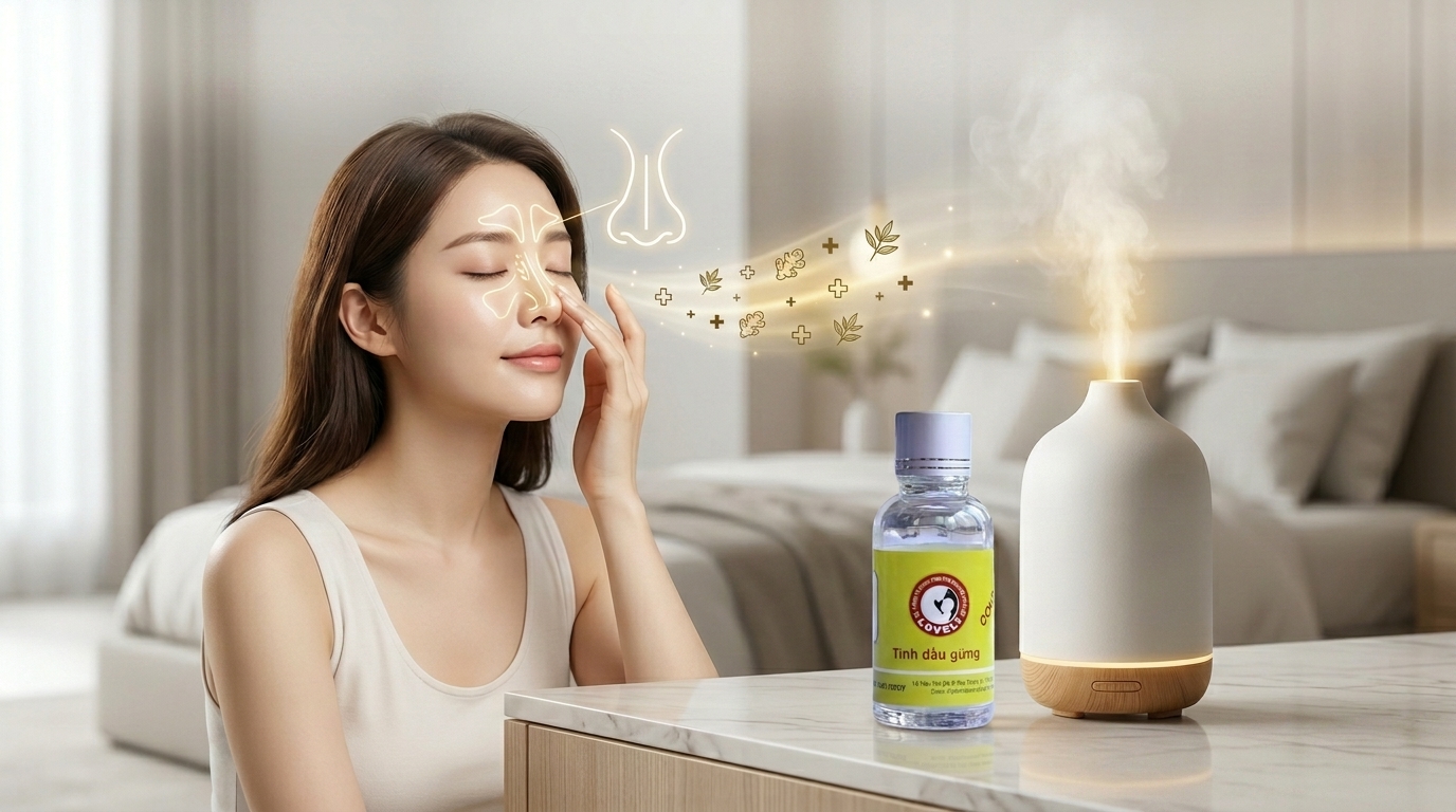 Tinh dầu gừng Lovely hỗ trợ hô hấp