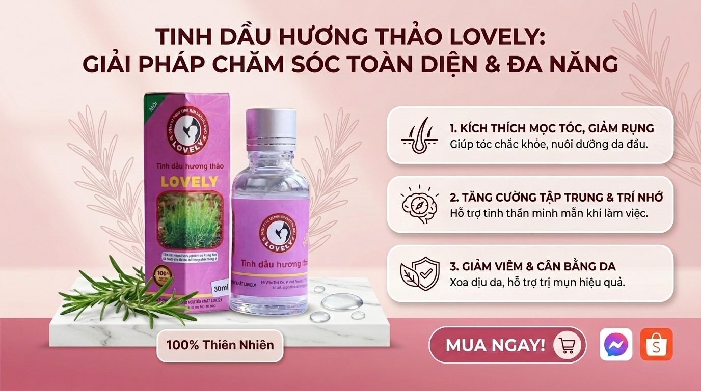 Công dụng tinh dầu hương thảo Lovely