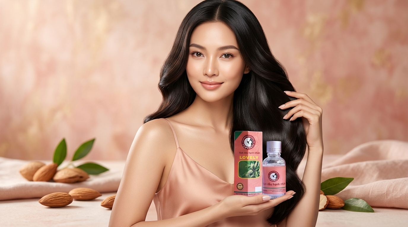 Tinh dầu hạnh nhân chăm sóc tóc