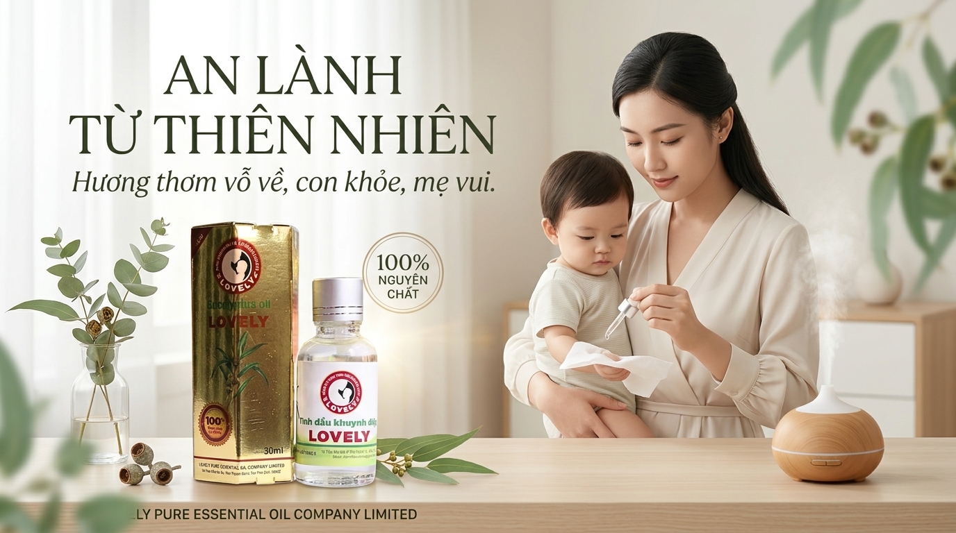 Sản phẩm tinh dầu khuynh diệp Lovely chính hãng