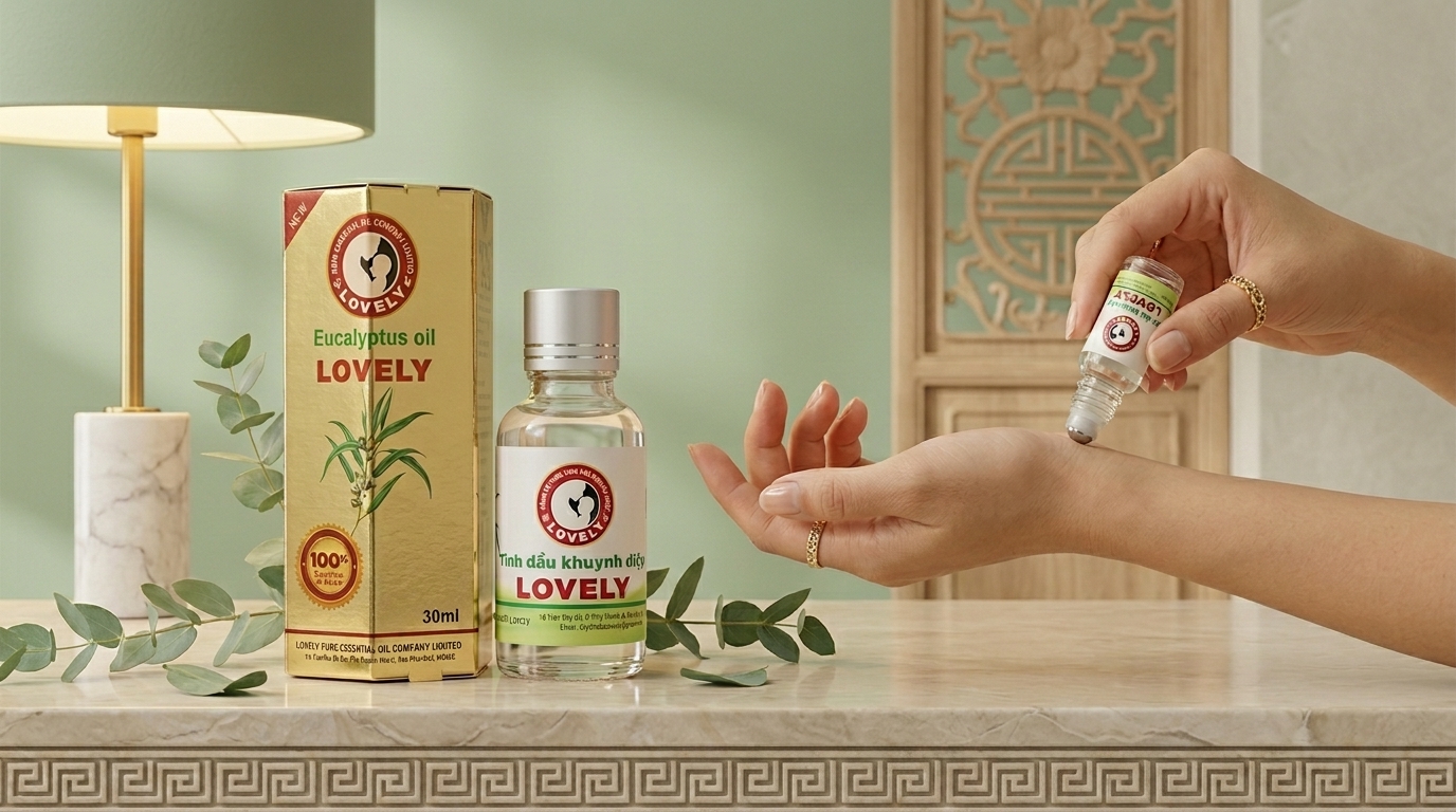 Quy trình ứng dụng công dụng tinh dầu khuynh diệp Lovely